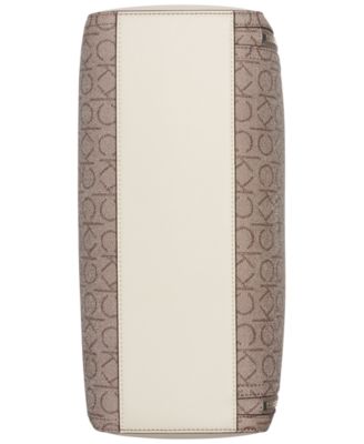 Garnet Signature Triple Compartment Top Zipper Satchel