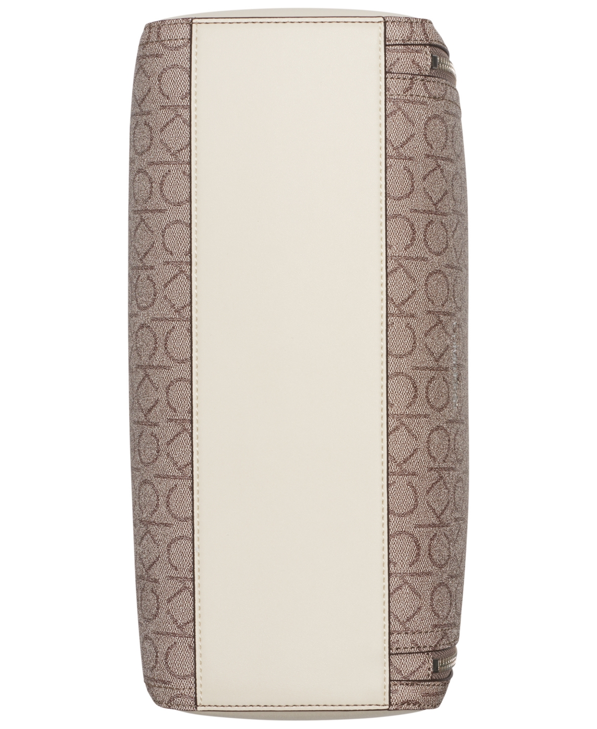 Calvin Klein Garnet Signature Triple Compartment Top Zipper Satchel In Multi