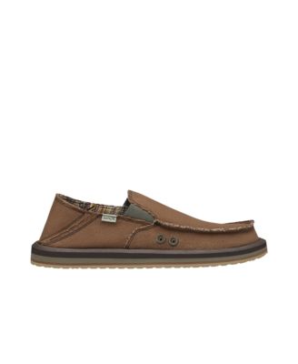 Sanuk Men's Vagabond Slip-On Shoes - Comfortable Canvas Casual Shoes With Rubber Soles