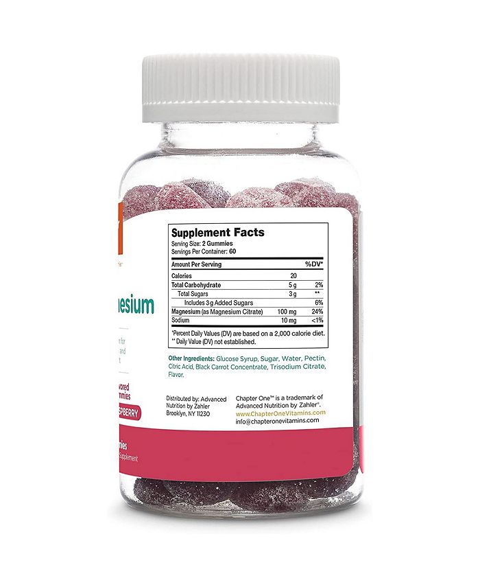 Zahler Chapter One Raspberry Flavored Magnesium for Kids 120 Flavored