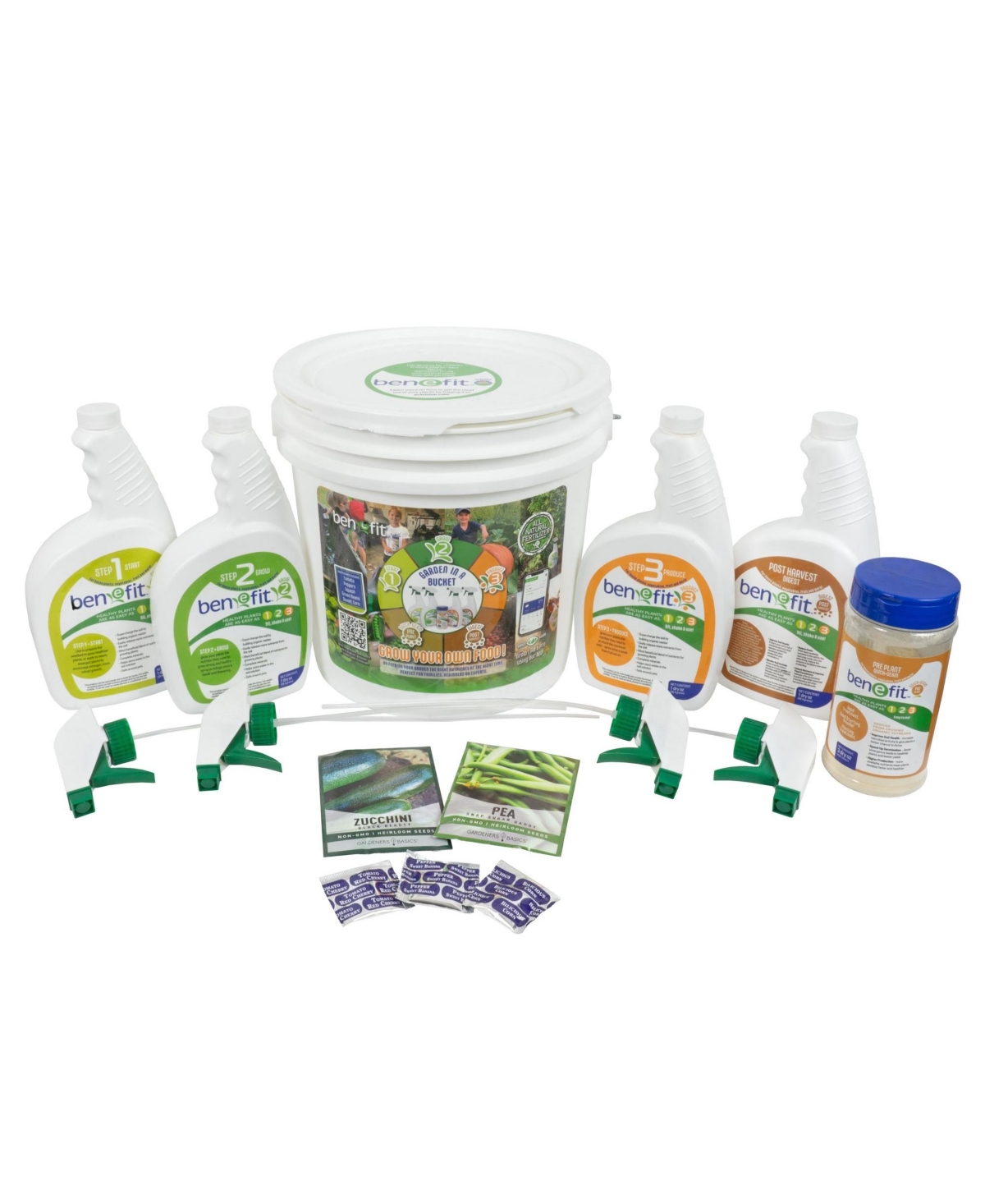 Garden in a Bucket Complete Biological Plant Nutrition System - White