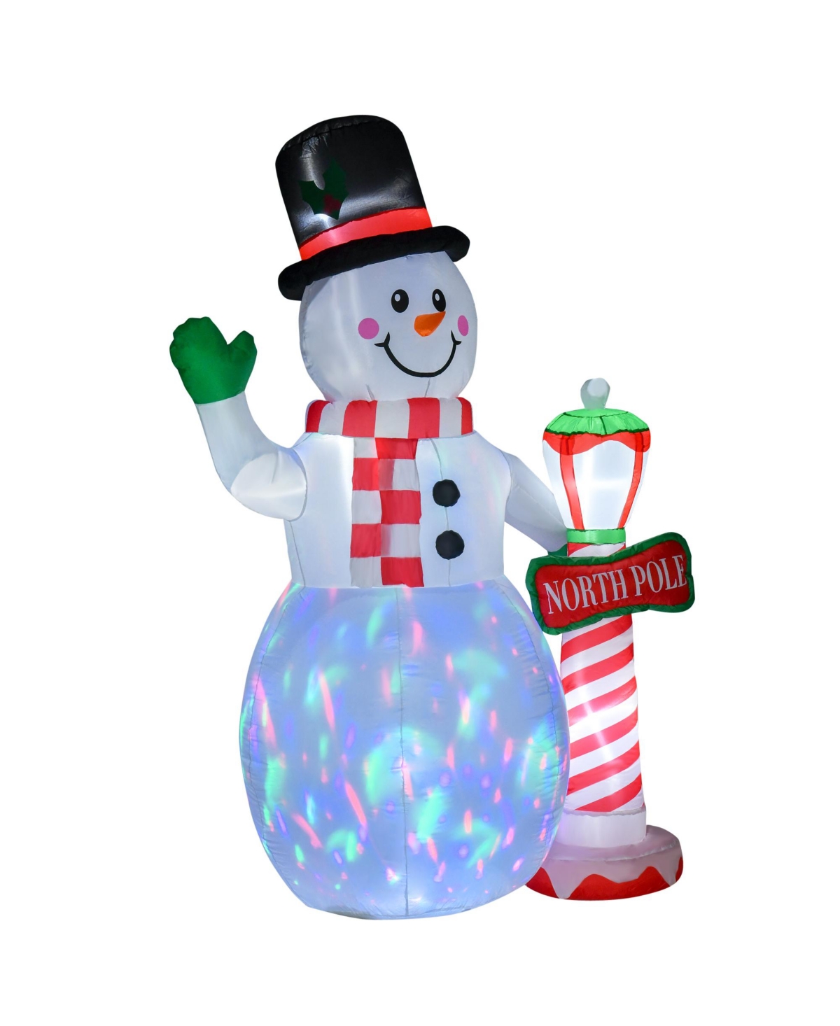 8' Christmas Inflatable Snowman Outdoor Blow-Up Decoration - White