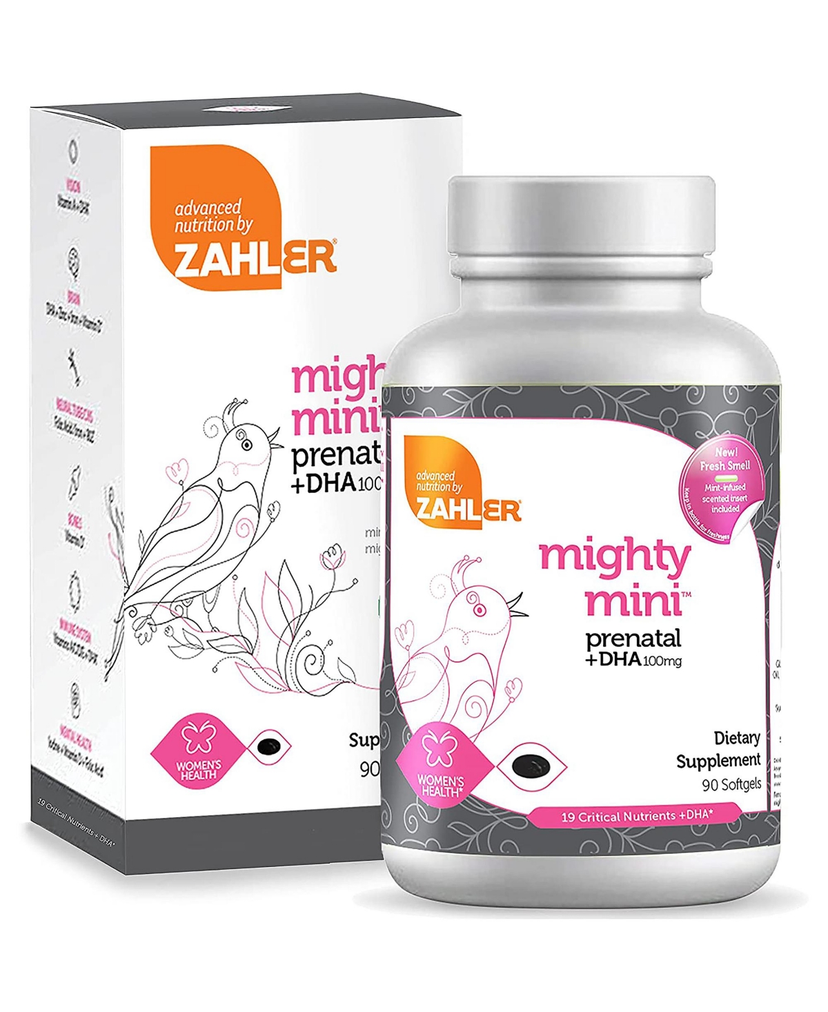 Mighty Mini Once-Daily Prenatal Vitamins With Dha - 90 Softgels