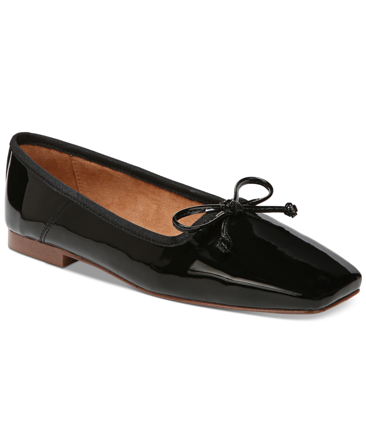 Circus Ny Teresa Square-toe Ballet Flats In Black Patent