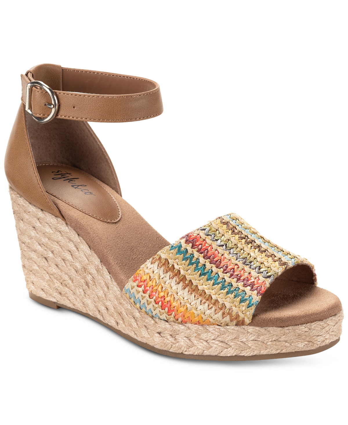 Style & Co Seleeney Wedge Sandals, Created For Macy's Women's Shoes In ...