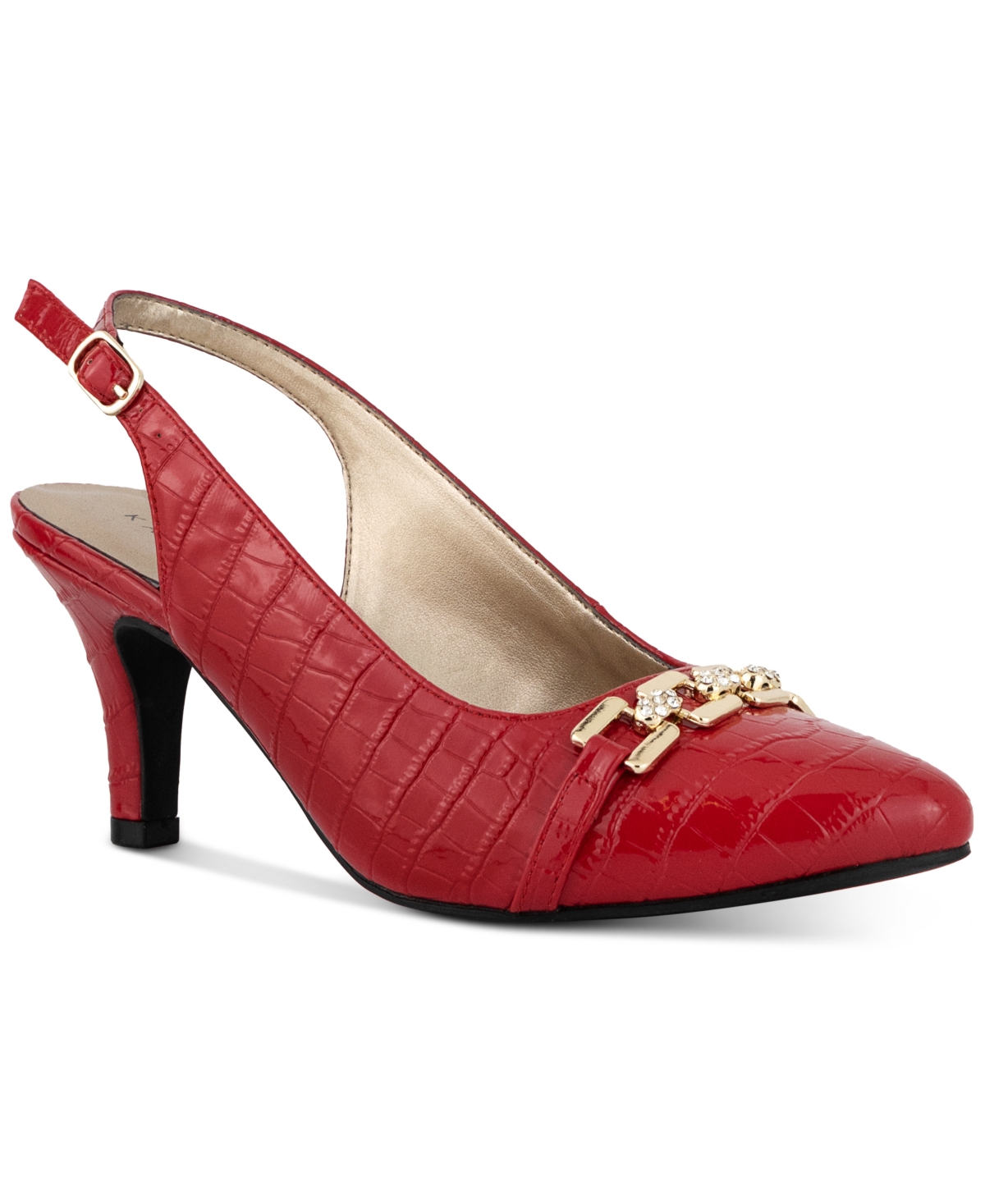 Macy's red new arrivals pumps