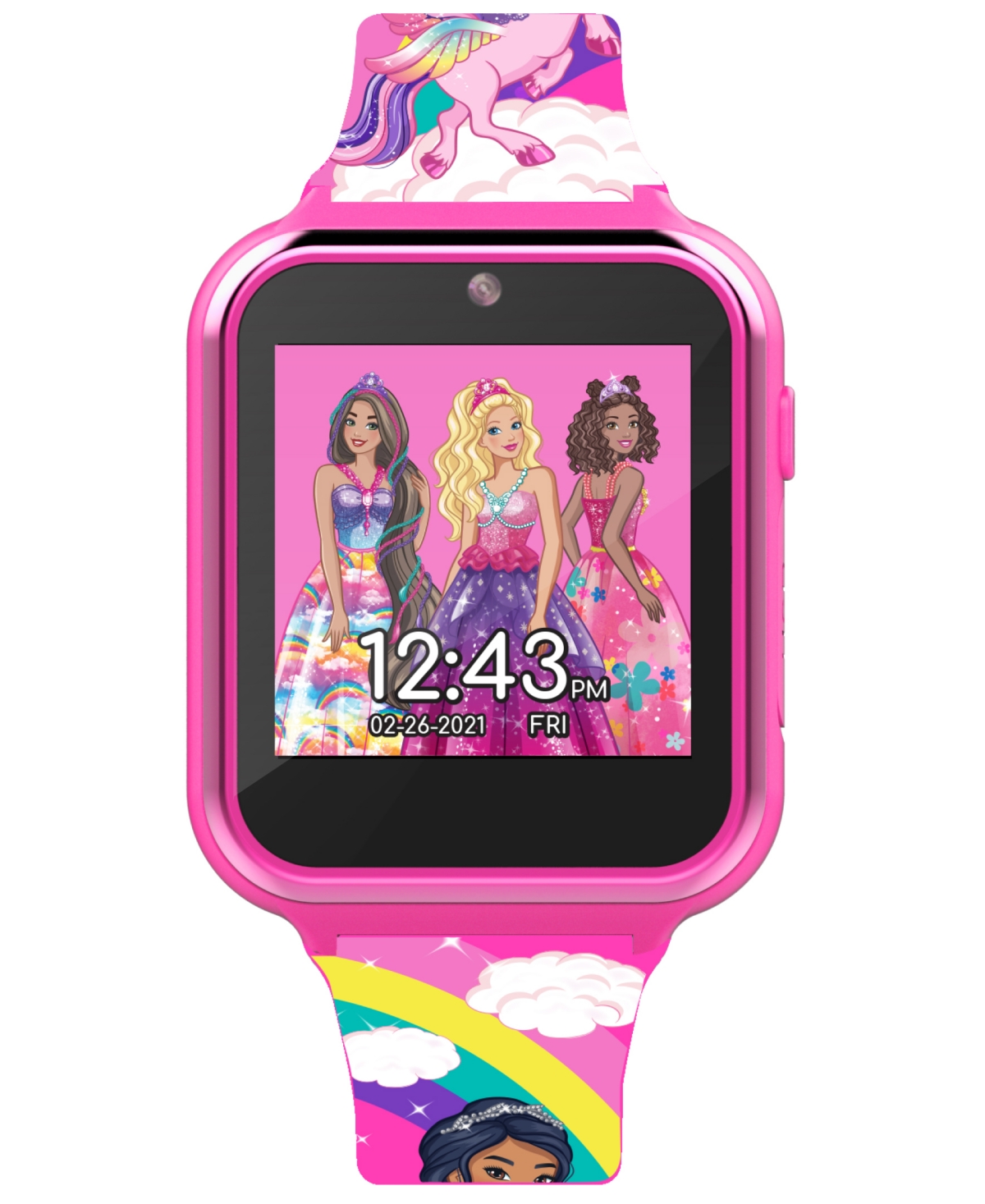 Mattel Children's Barbie Pink Silicone Smart Watch 38mm