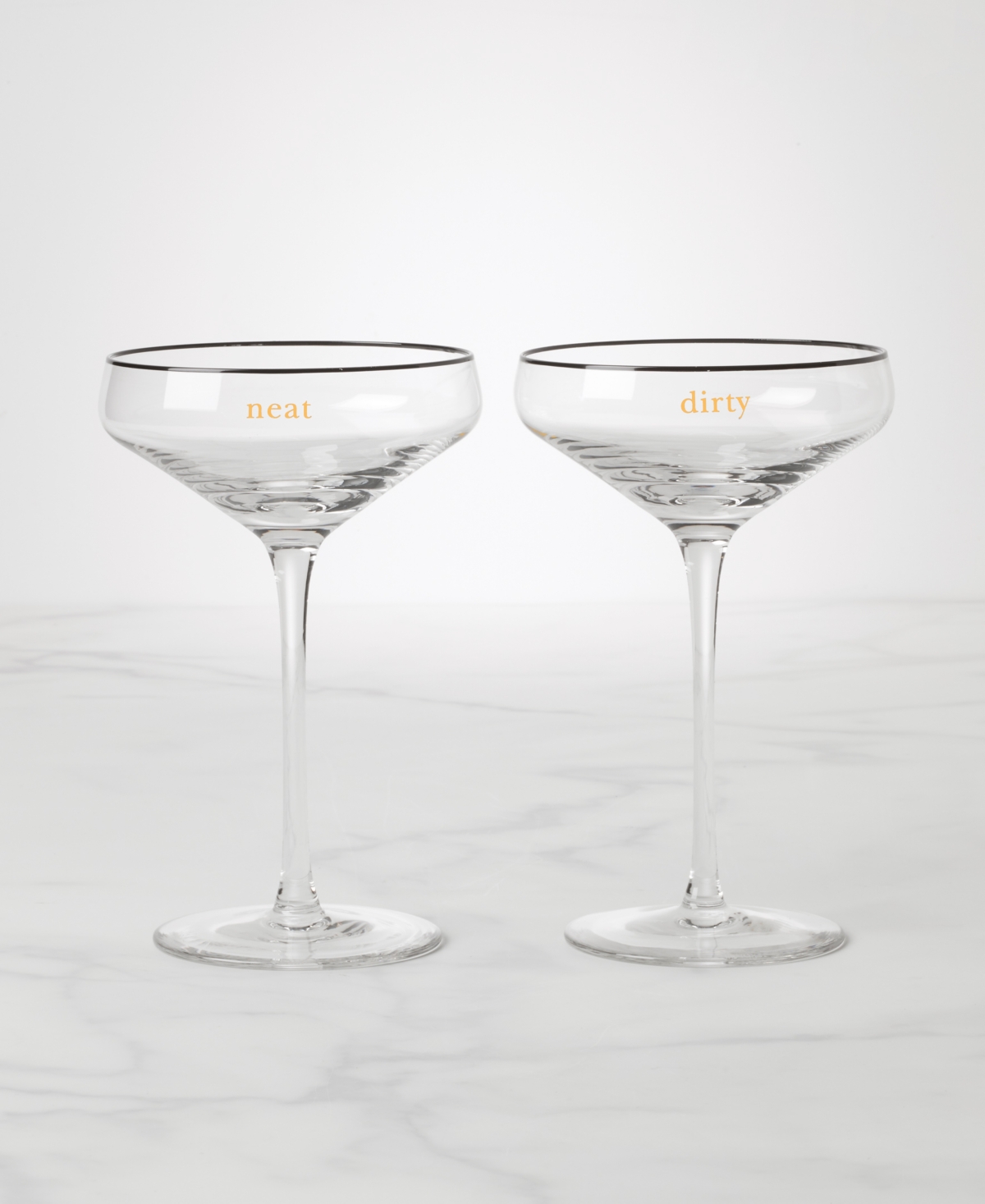 Kate Spade Cheers to Us Dirty Neat Martini Glasses Set, 2 Piece