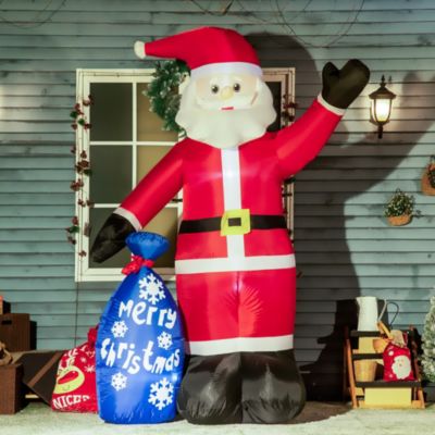 8' Inflatable Christmas Santa Claus with Gift Bag for Lawn Garden Party