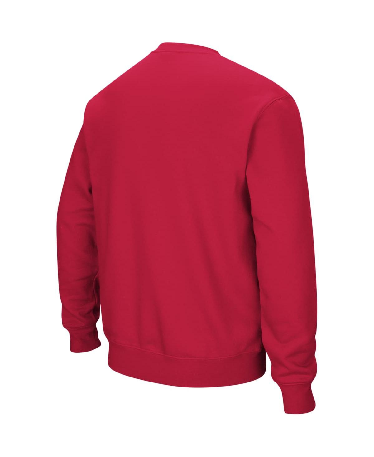 Shop Colosseum Men's  Red Utah Utes Arch And Logo Crew Neck Sweatshirt