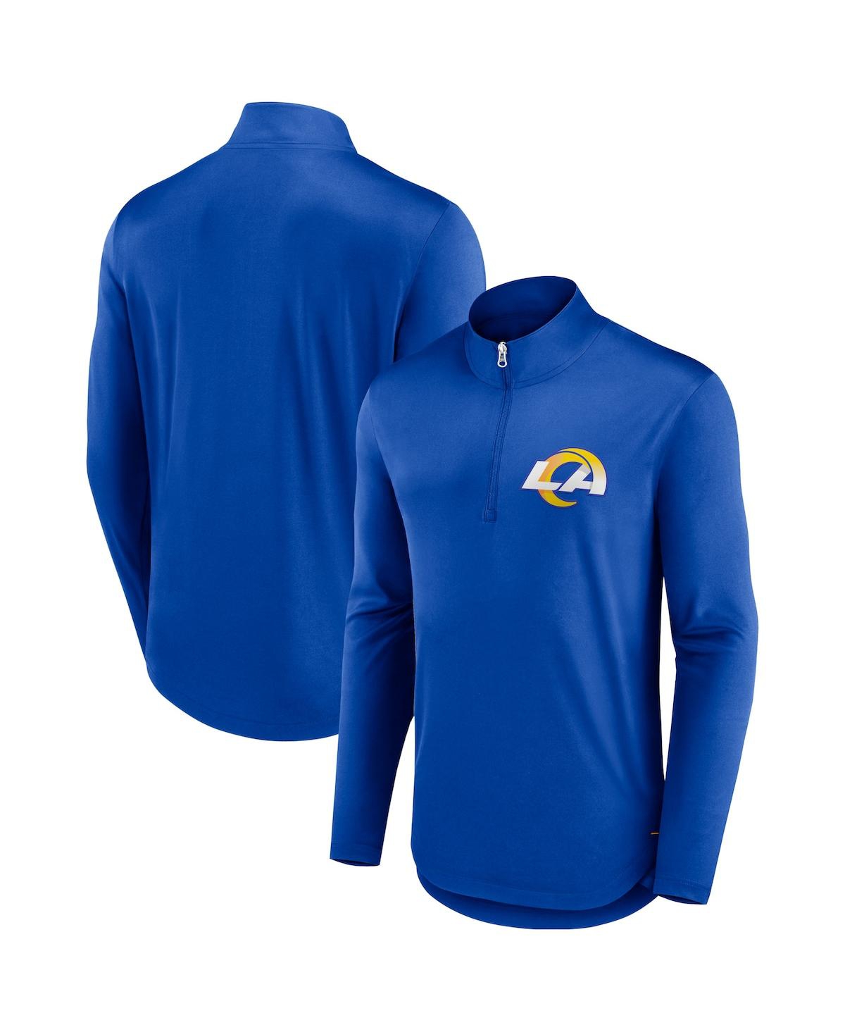 Fanatics Branded Royal Los Angeles Rams Tough Minded Quarter-zip Top In Royal