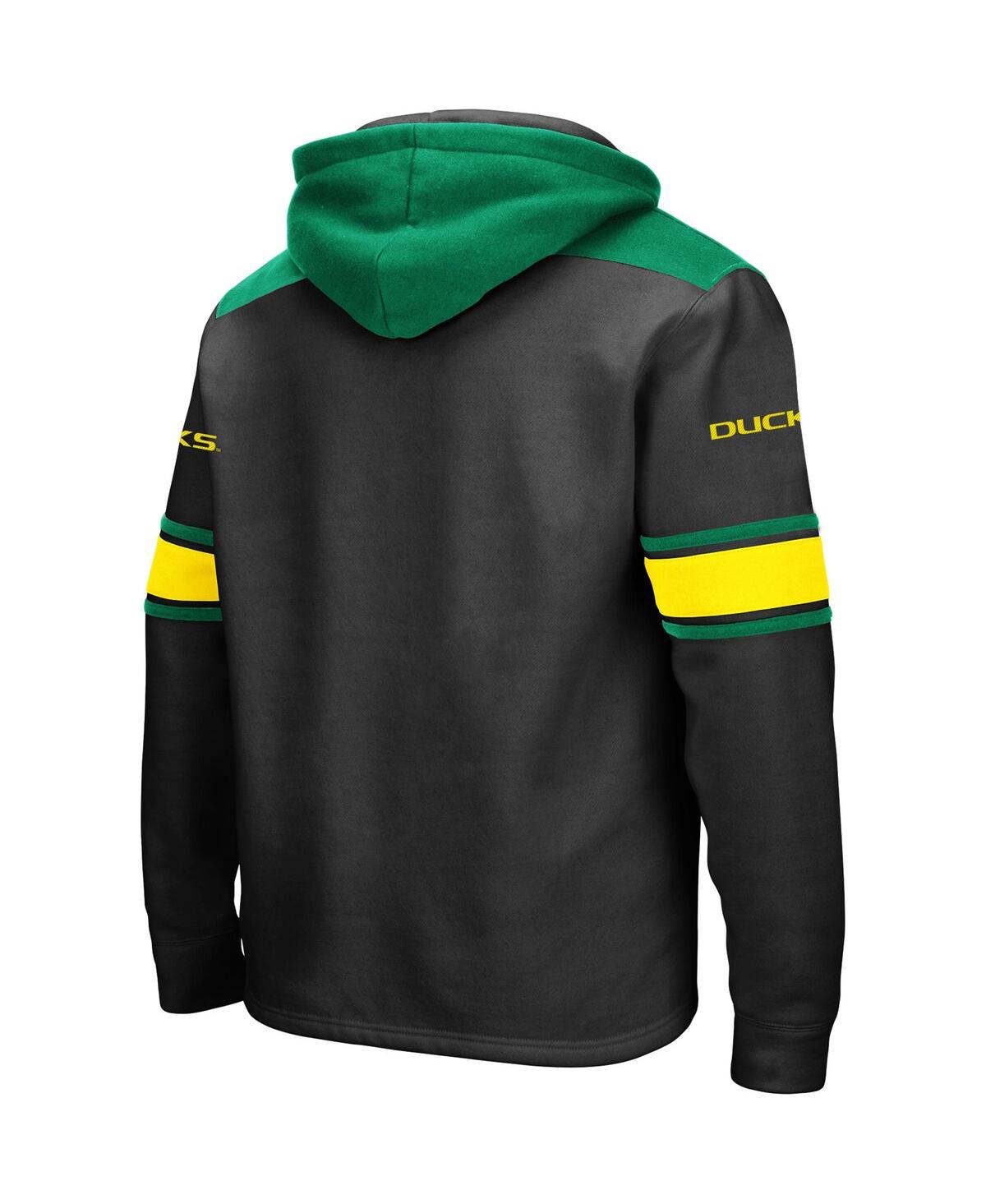 Colosseum Men's  Black Oregon Ducks 2.0 Lace-up Logo Pullover Hoodie In Black