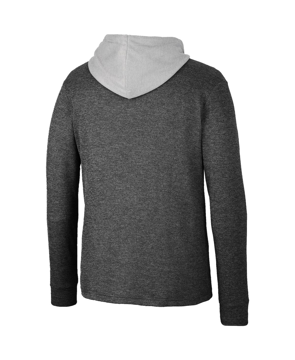 Shop Colosseum Men's  Black Arkansas Razorbacks Ballot Waffle-knit Thermal Long Sleeve Hoodie T-shirt