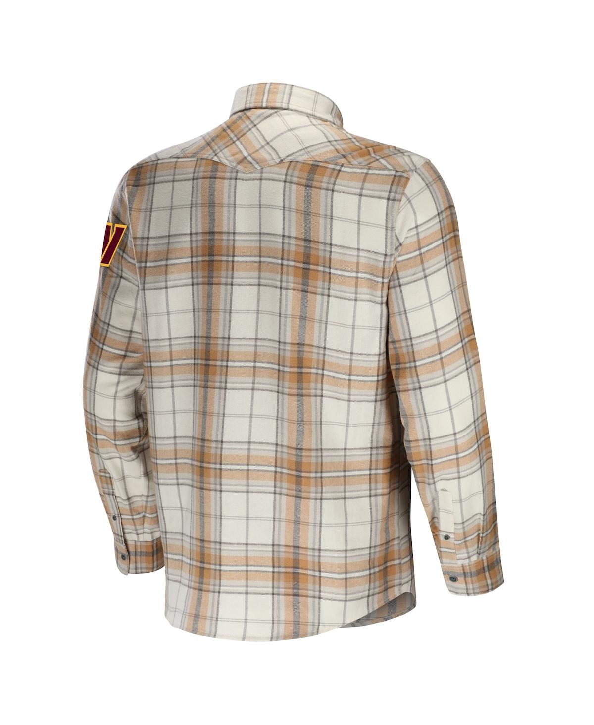Men's Nfl x Darius Rucker Collection by FanaticsWashington Commanders Flannel Long Sleeve Button-Up Shirt - Tan