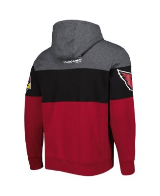 Men's Heather Charcoal, Cardinal Arizona Cardinals Extreme Pullover Hoodie