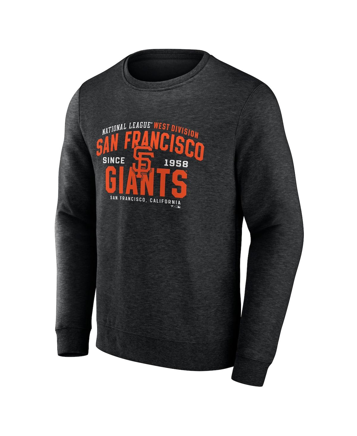 Shop Fanatics Men's  Heathered Black San Francisco Giants Classic Move Pullover Sweatshirt