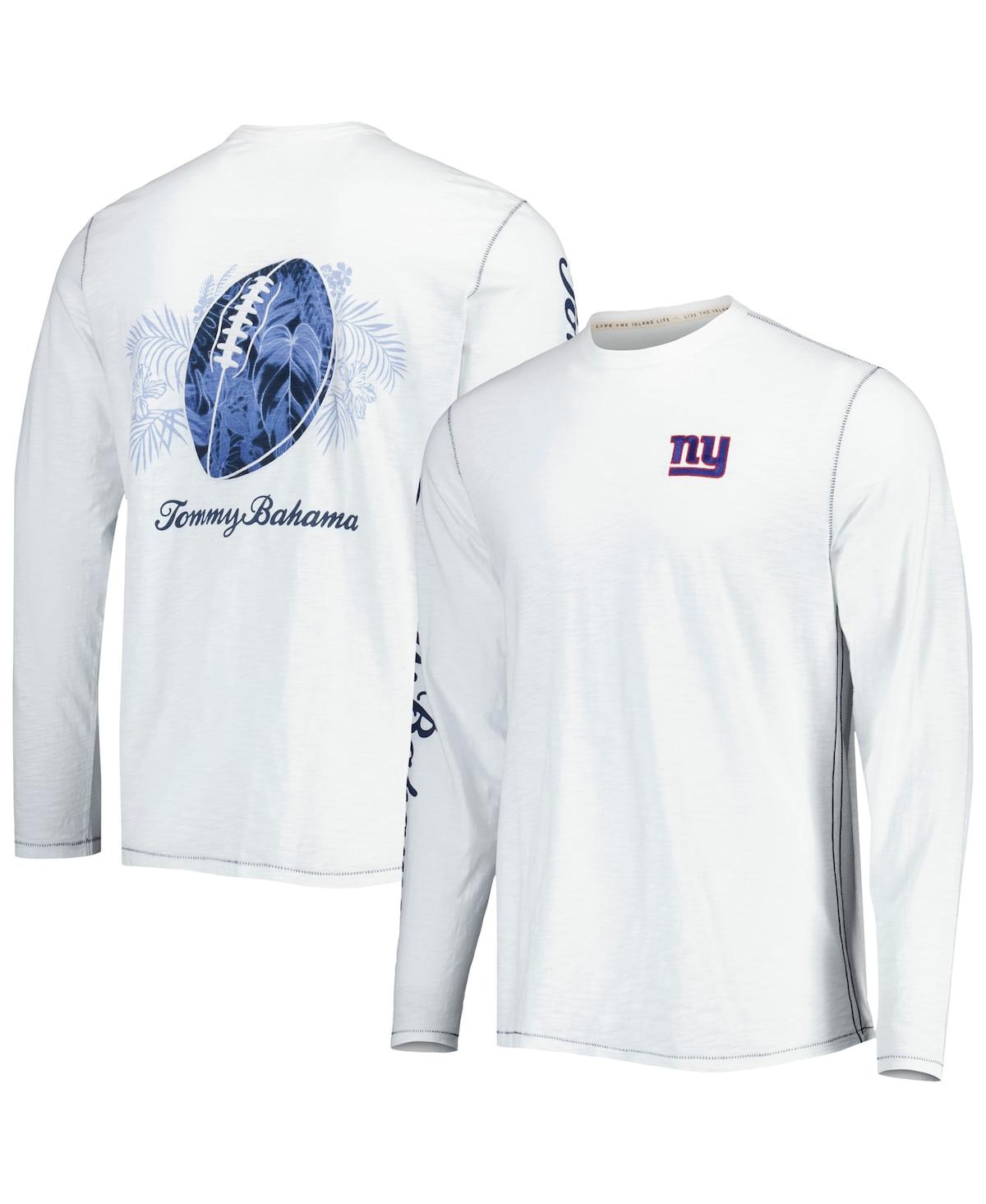 Tommy Bahama Men's  White New England Patriots Laces Out Billboard Long Sleeve T-shirt In White