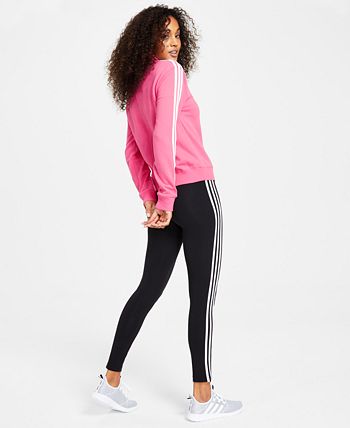 adidas Women's Essentials 3-Stripe Full Length Cotton Leggings, XS