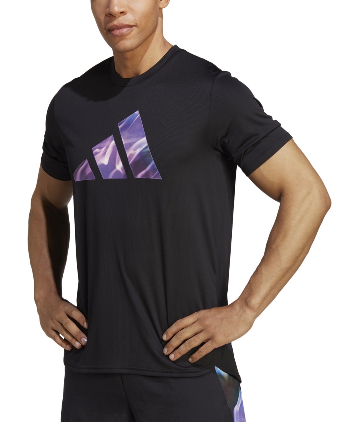 Adidas Originals Designed 4 Movement Intensity Training T-shirt In Black/ Fuchsia