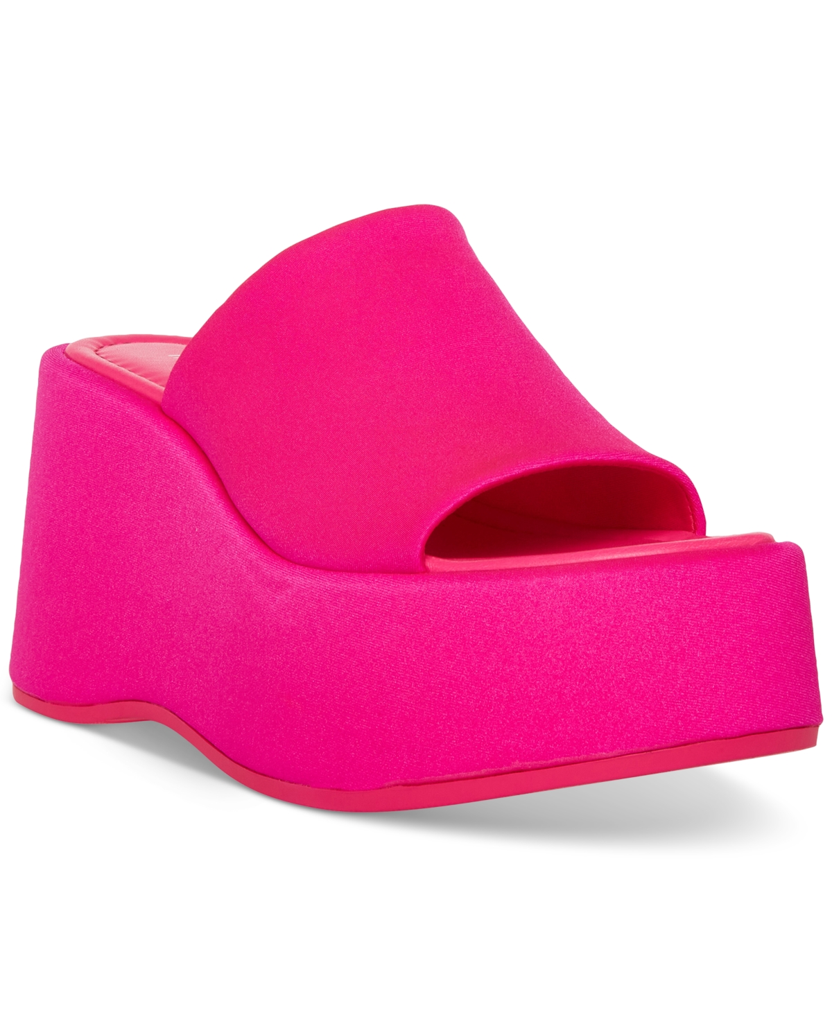 Madden Girl Nico Platform Wedge Sandals In Hot Pink