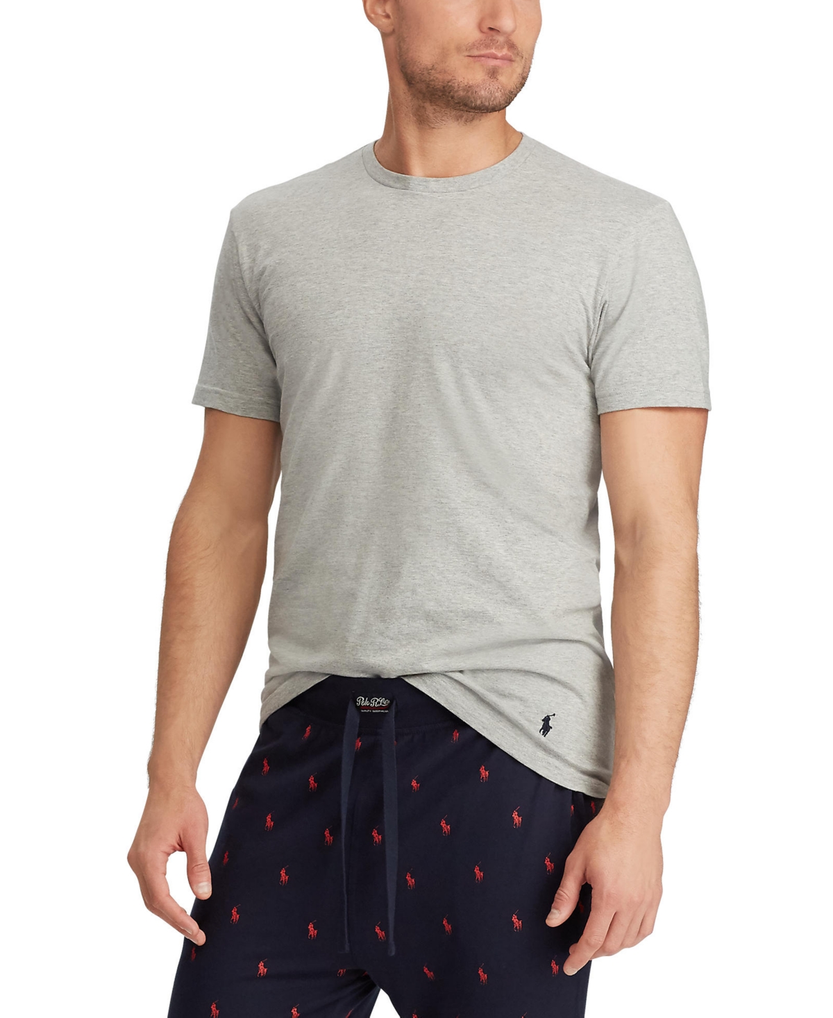 Polo Ralph Lauren Men's Slim Fit Crewneck Undershirt, 3-pack In Andover,bali Blue,cruise Navy