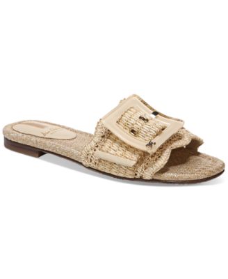 Sam Edelman - Women's Bambi Raffia Buckle Slide Sandals