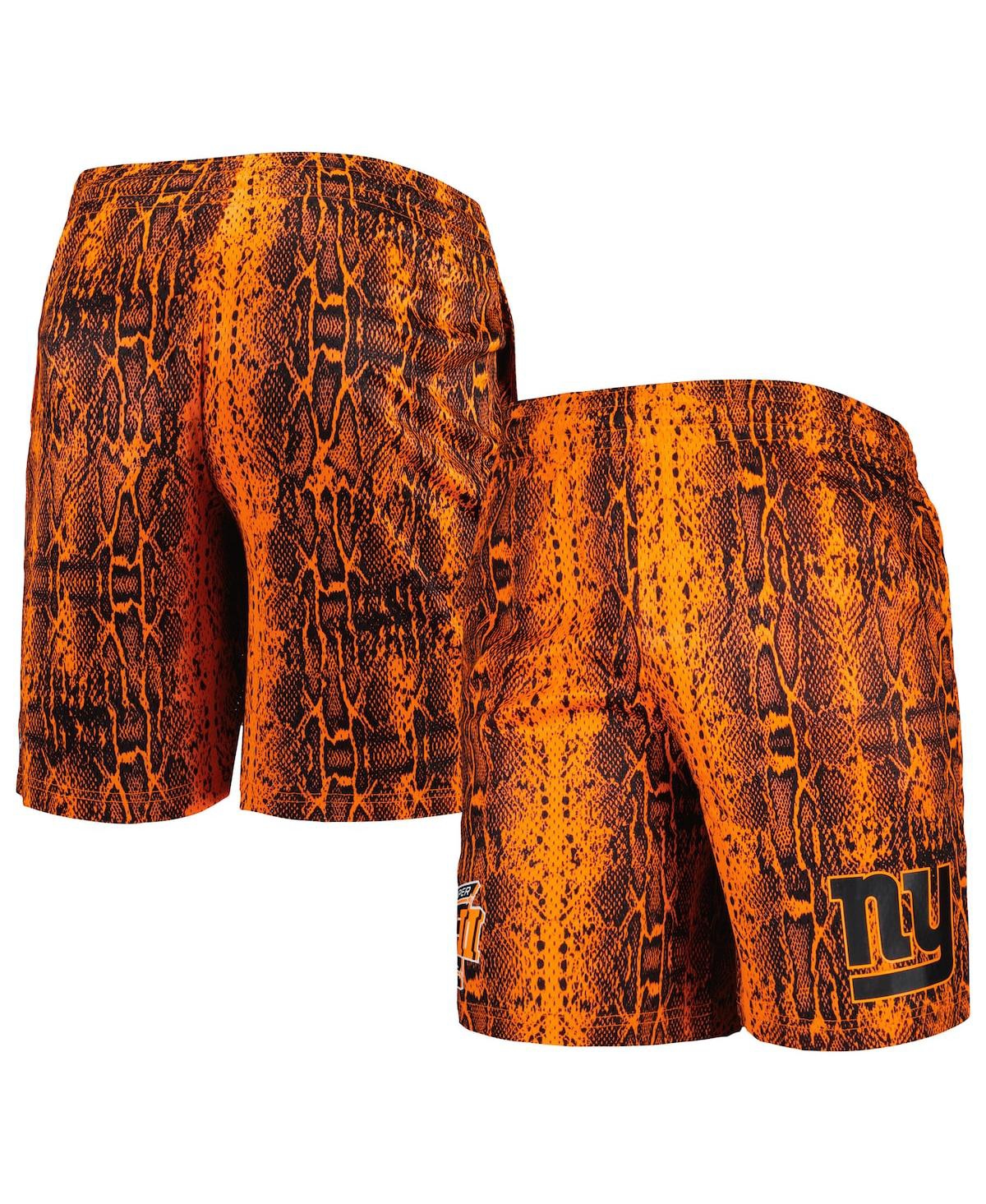 Shop New Era Men's  Orange New York Giants Summer Pop Shorts