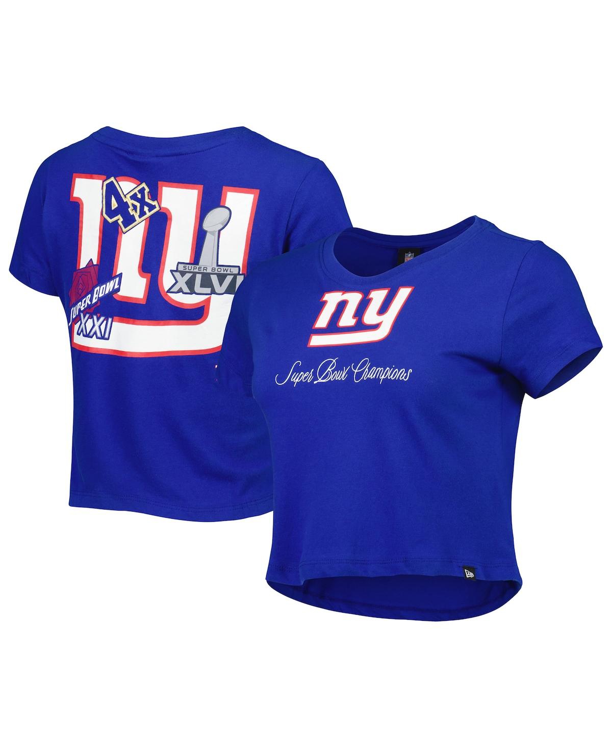 NEW ERA WOMEN'S NEW ERA ROYAL NEW YORK GIANTS HISTORIC CHAMPS T-SHIRT 