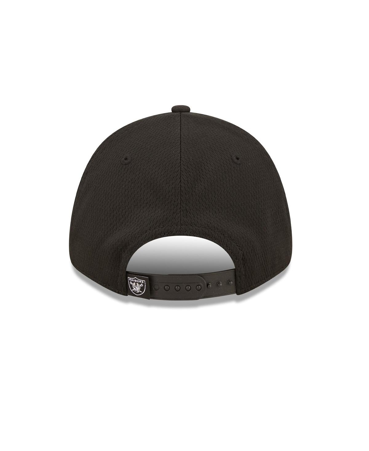 Shop New Era Men's  Black Las Vegas Raiders Framed Af 9forty Snapback Hat
