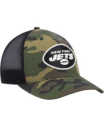 47 Brand Men's Camo, Black New York Jets Trucker Adjustable Hat - Macy's