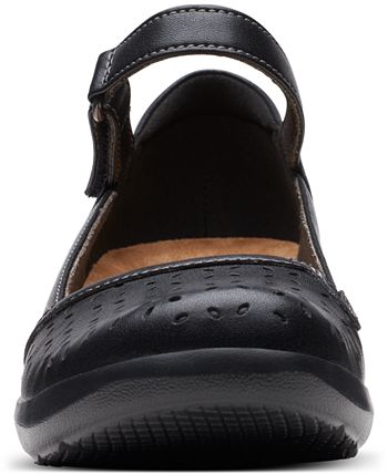 Clarks ankle strap flats on sale