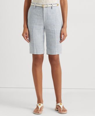 Lauren Ralph Lauren Women's Linen-Blend Shorts - Macy's