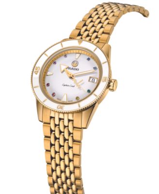 Women's Swiss Automatic Captain Cook x Marina Hoermanseder Heartbeat Gold-Tone Stainless Steel Bracelet Watch 37mm