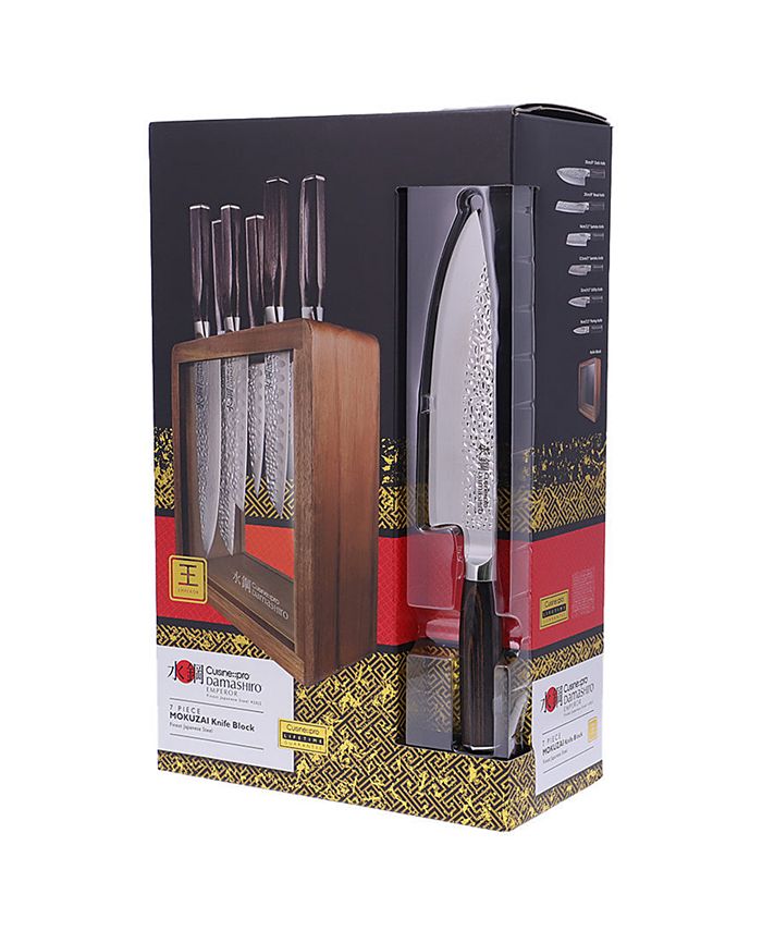 Cuisinepro® Damashiro Emperor Mokuzai Knife Block Set, 7 Piece Macy's