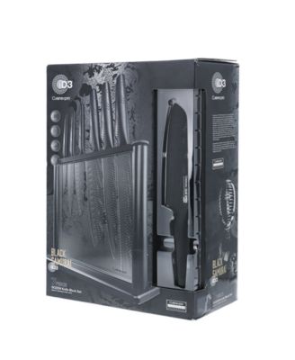 Id3 Black Samurai Gozen Knife Block Set, 7 Piece