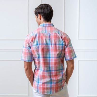 Mens' Organic Cotton Short Sleeve Poplin Button Down Shirt