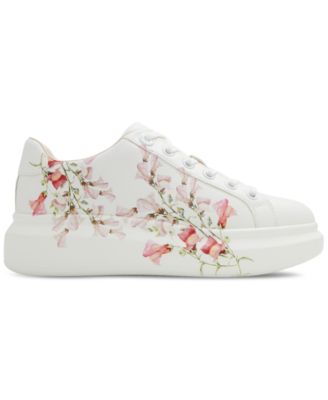 ALDO Women's Peono Floral Lace-Up Platform Sneakers - Macy's