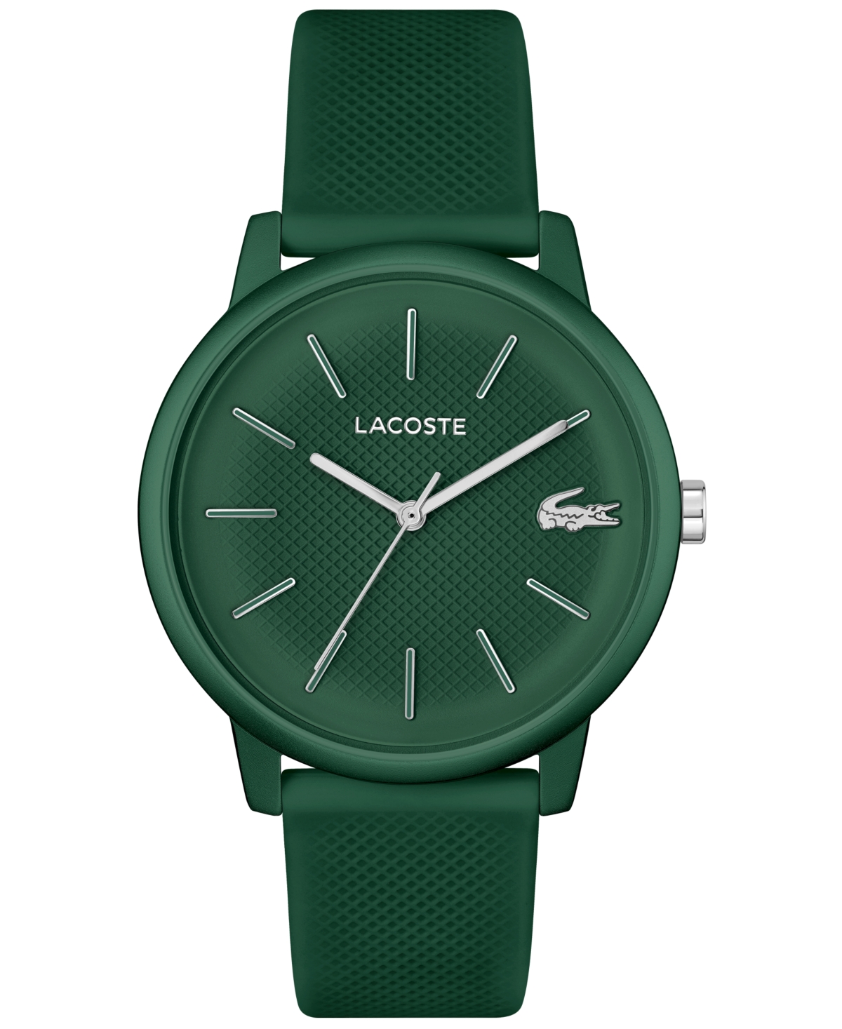 Lacoste Men's L 12.12 Move Green Silicone Strap Watch 42mm In Khaki
