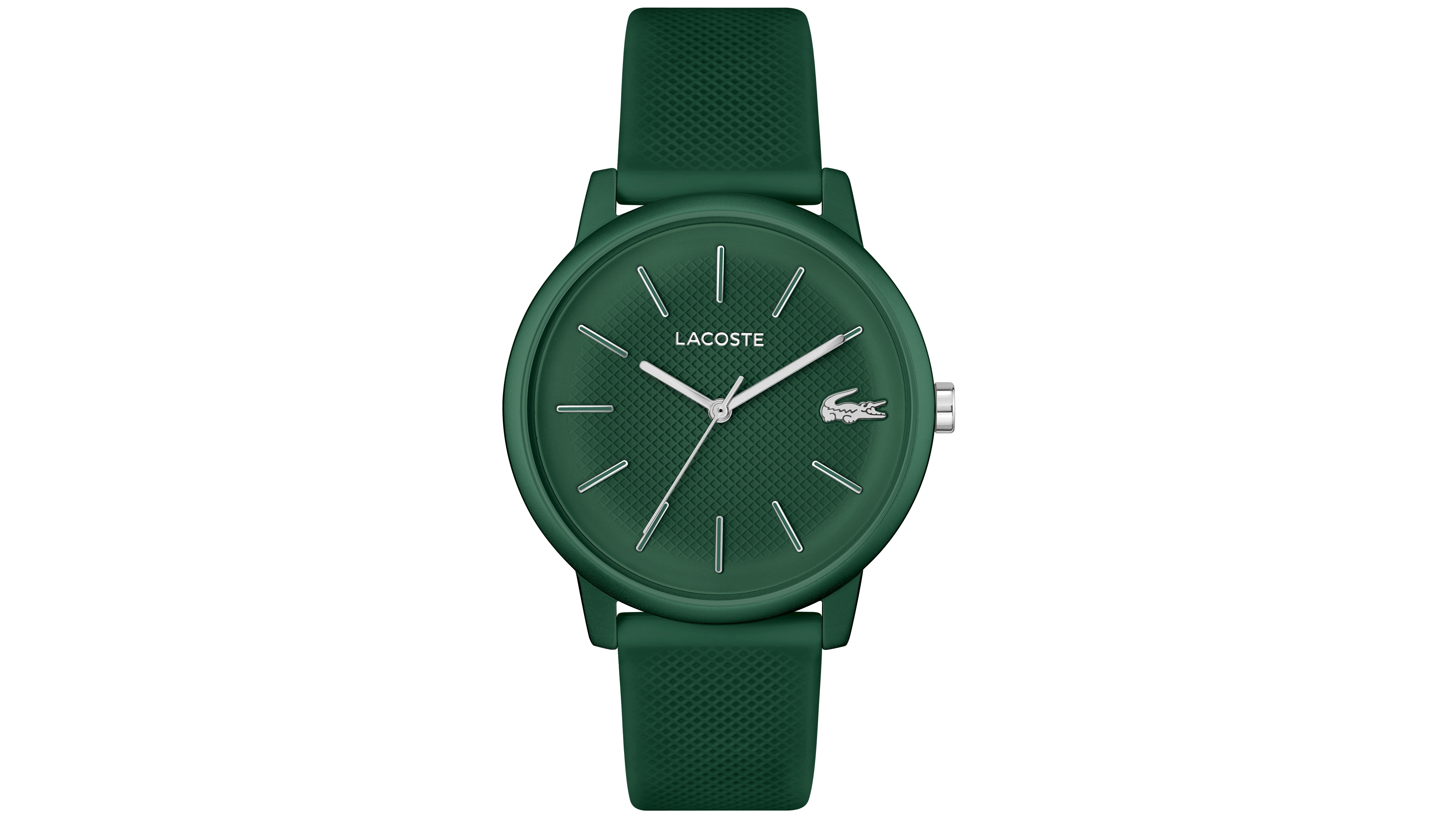 Lacoste Men's L 12.12 Move Green Silicone Strap Watch 42mm