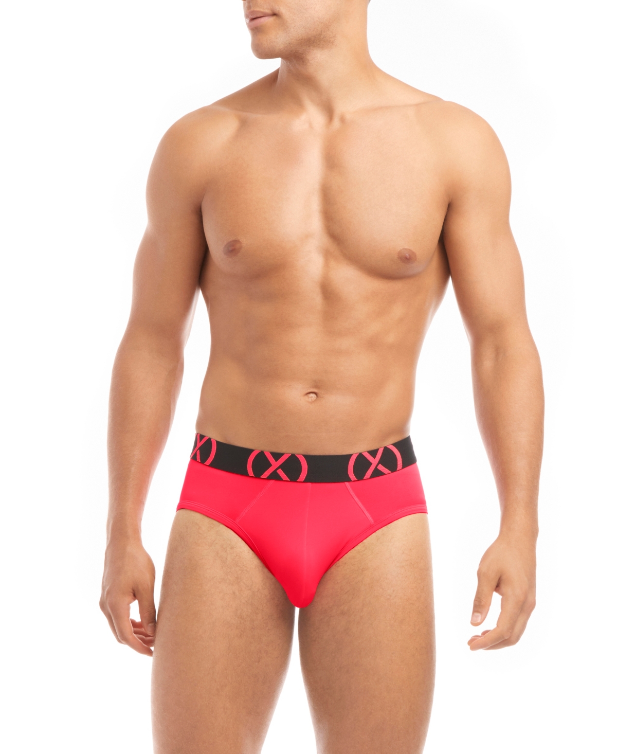 2(x)ist Men's Micro Sport No Show Performance Ready Brief, Pack of 3 - Diva Pink, Electric Green