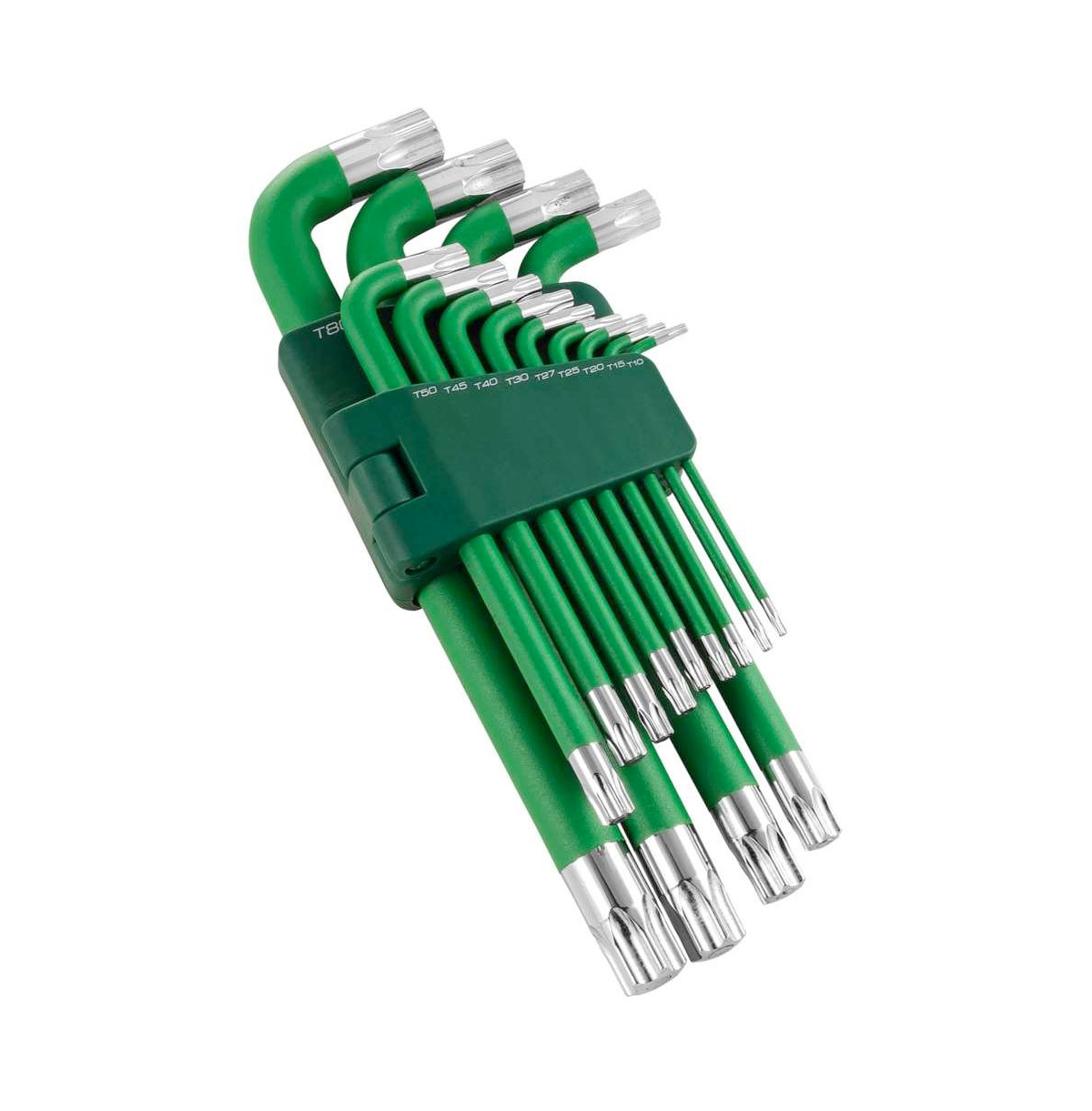 13 Piece Torx Long Arm Magnetic Hex Key Wrench Set Green - Green