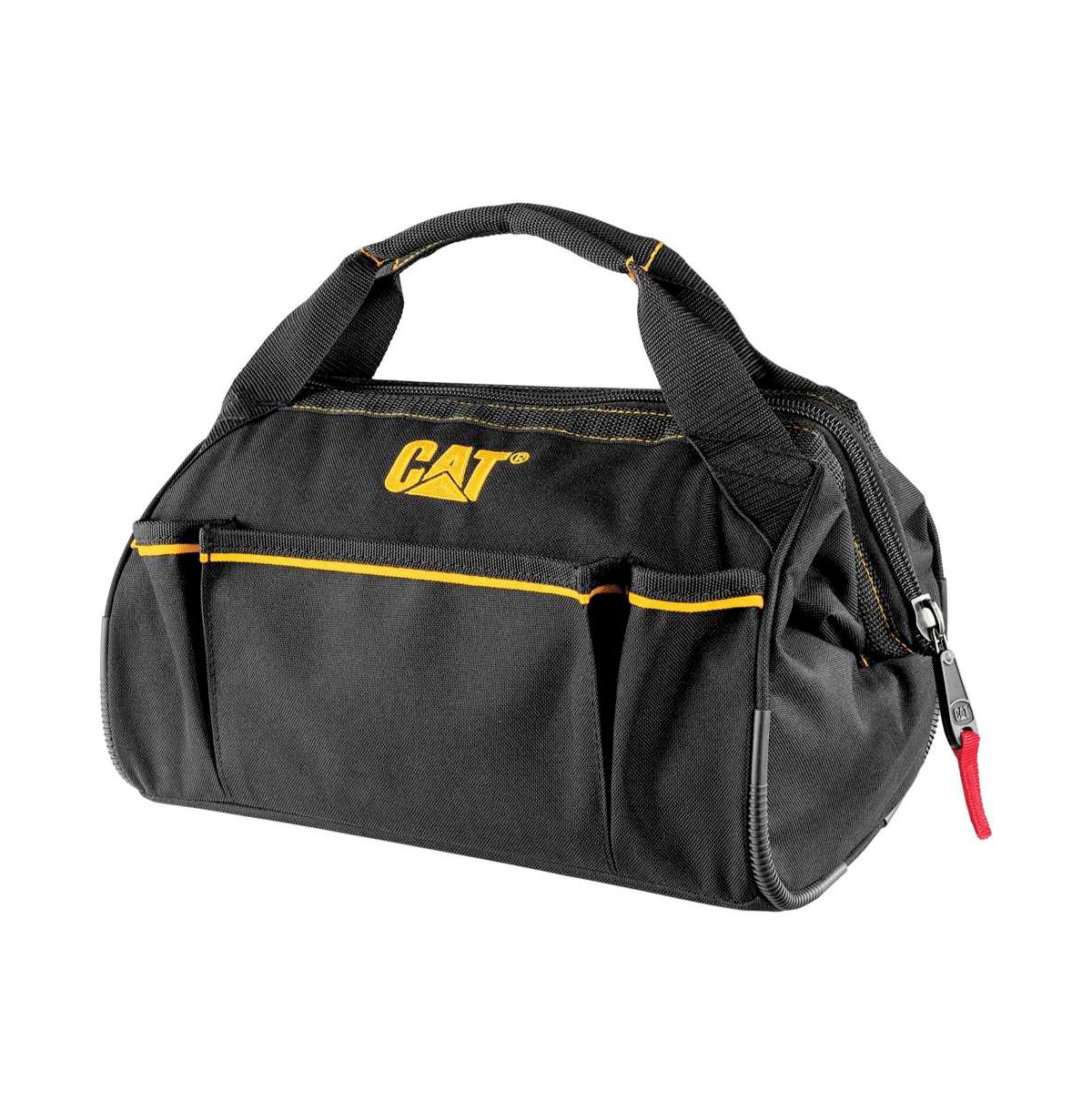 13 Inch Wide-Mouth Tool Bag with Pockets - Black