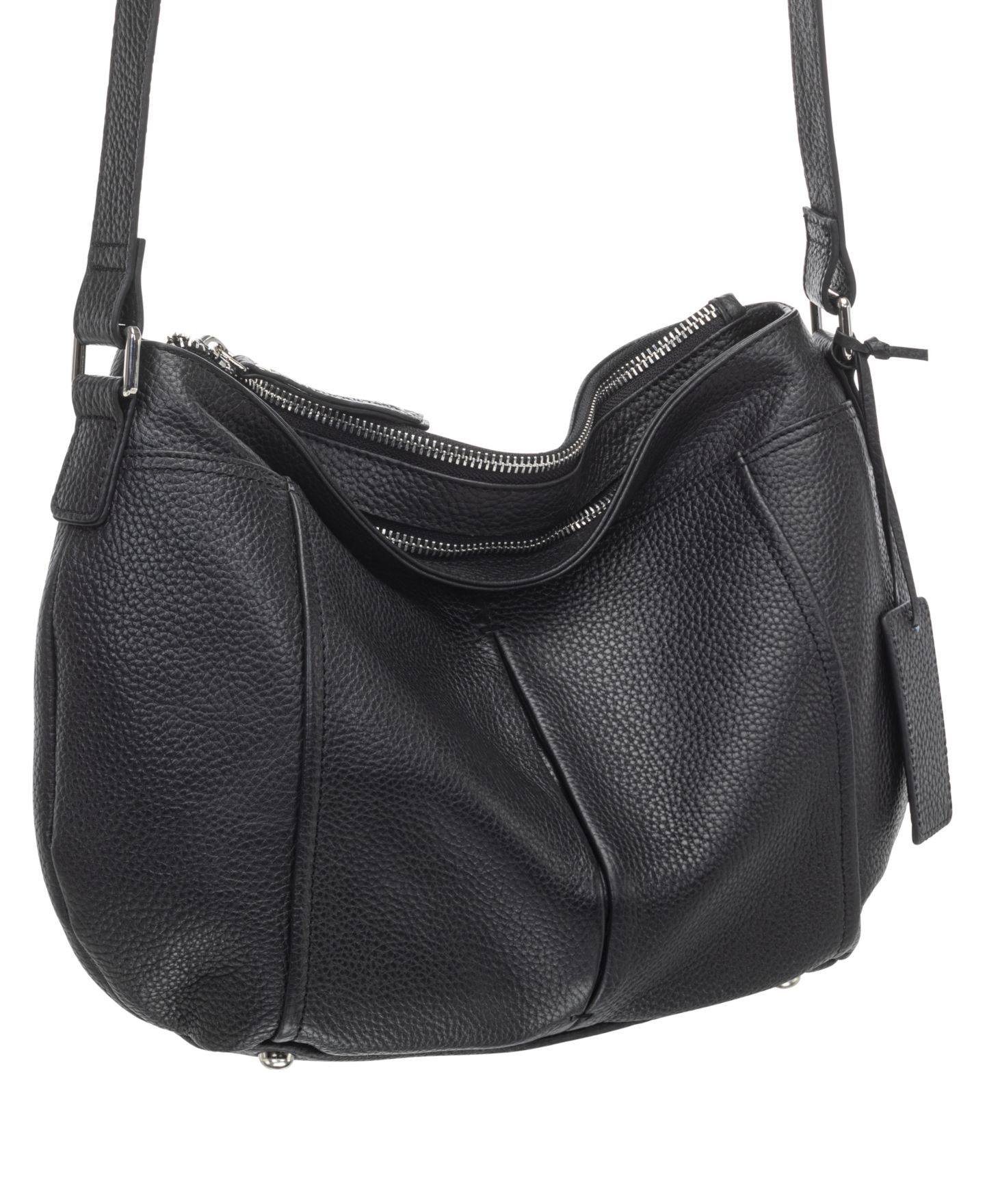 Женская сумка Mancini Pebbled Scarlet Crossbody Hobo, цвет: Чёрный — фото 3