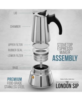 Stainless Steel Espresso Maker 10-Cup