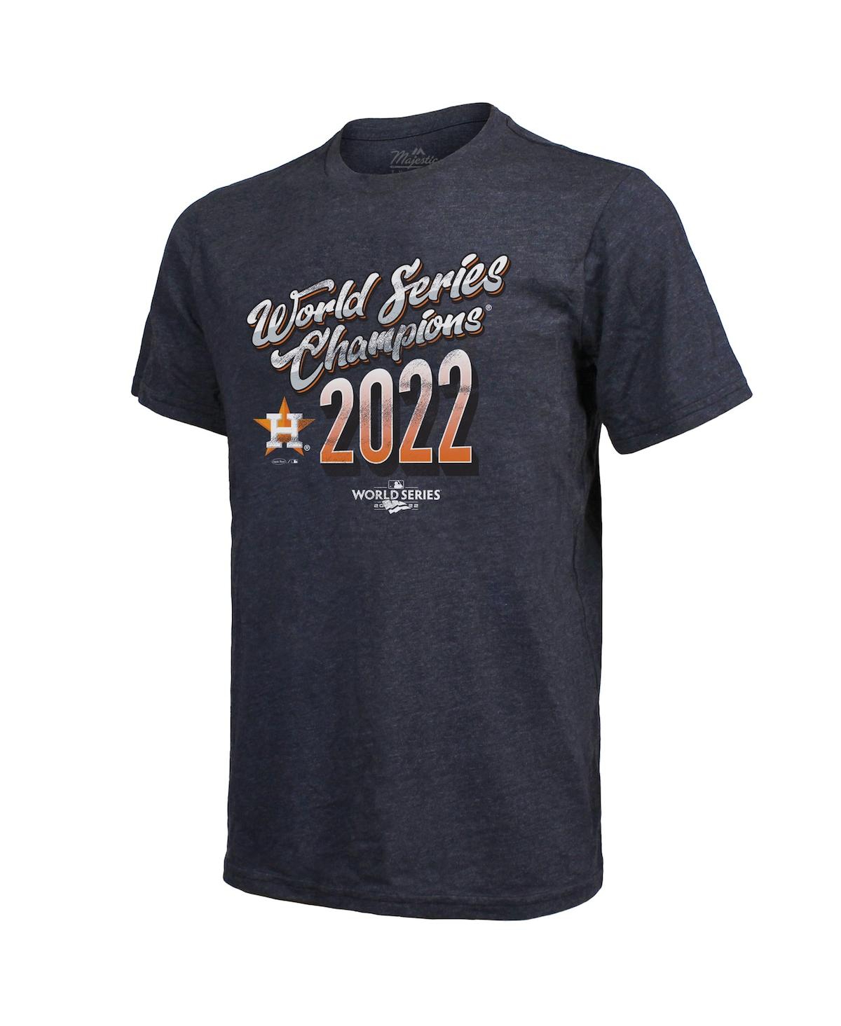 Shop Majestic Men's  Threads Navy Houston Astros 2022 World Series Champions Life Of The Party Tri-blend T