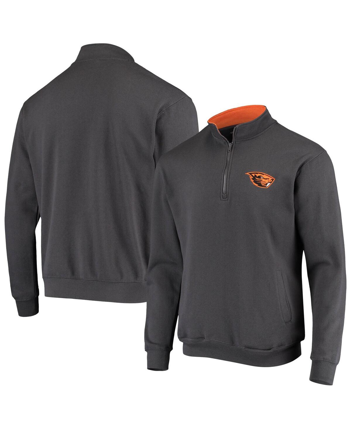 Colosseum Men's Charcoal Oregon State Beavers Tortugas Logo Quarter-zip Jacket In Charcoal