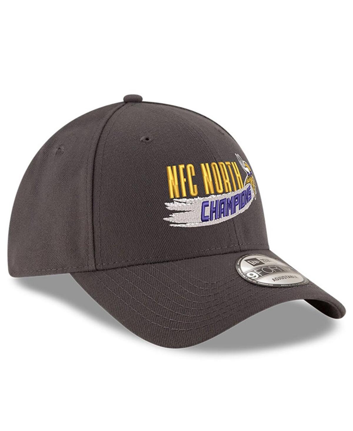 Men's New EraMinnesota Vikings 2022 Nfc North Division Champions 9FORTY Adjustable Hat - Graphite