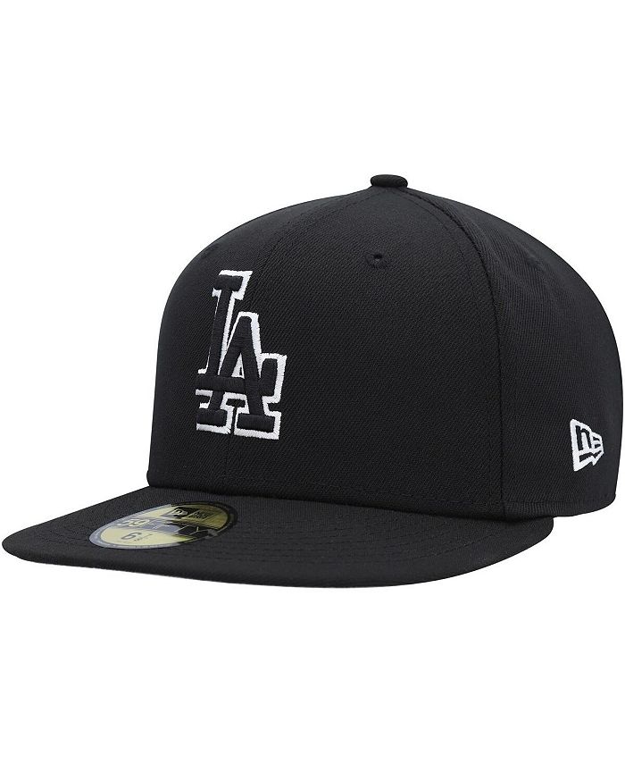 New Era Men's Los Angeles Dodgers Black on Black Dub 59FIFTY Fitted Hat ...