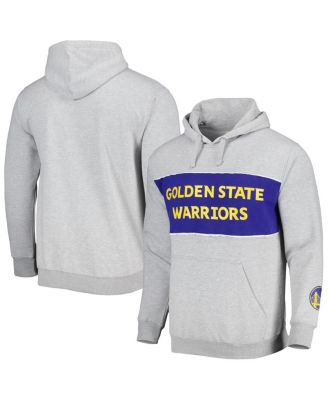 Men's Heather Gray Golden State Warriors Wordmark French Terry Pullover Hoodie