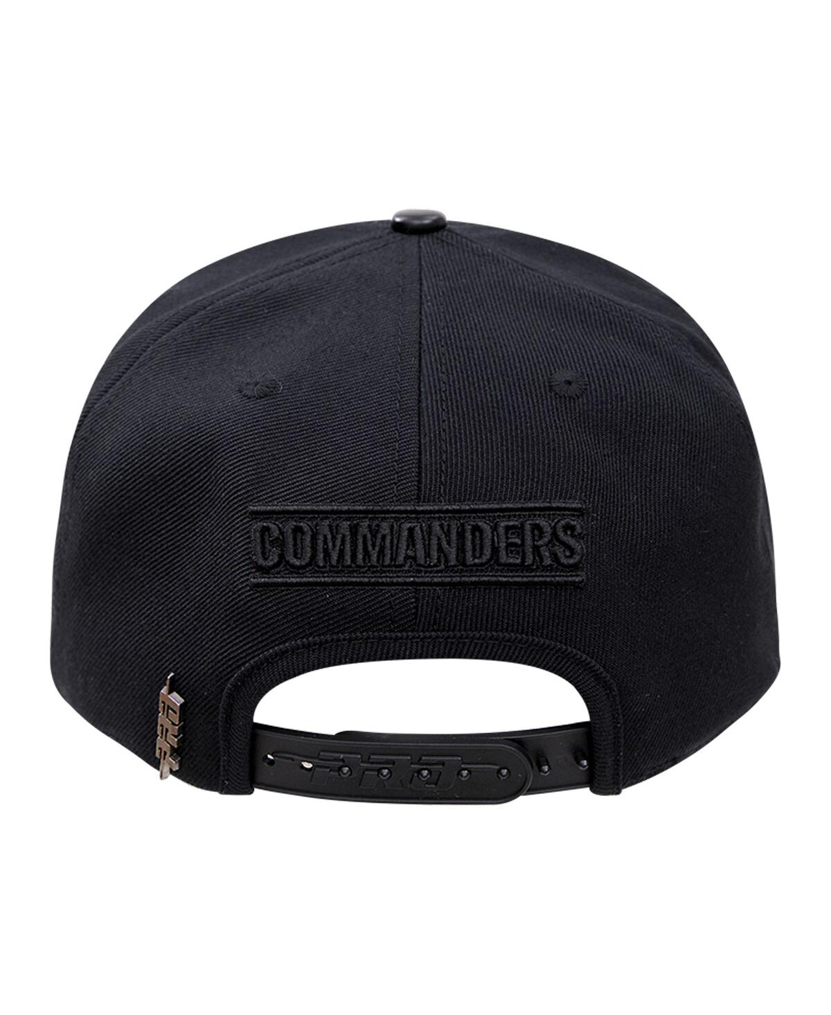 Shop Pro Standard Men's  Washington Commanders Triple Black Snapback Hat